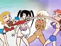 Big tits bikini girls in cartoon beastiality porn