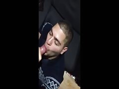 Cum-Covered Face: Amateur Blowjob and Masturbation